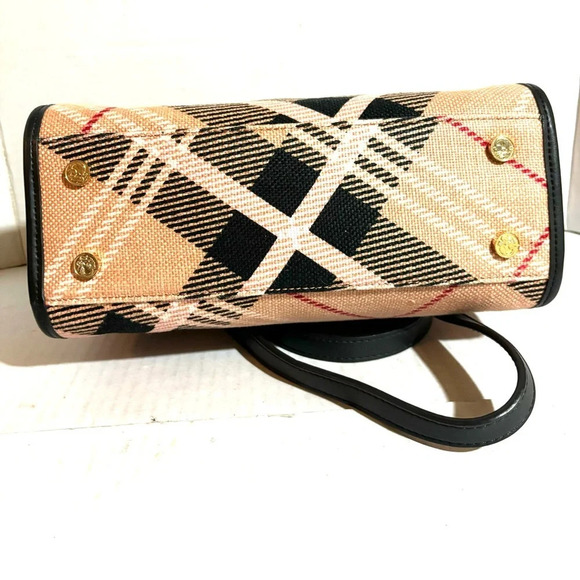 Spartina 449 Bella telfair pink plaid satchel handbag - Picture 3 of 13